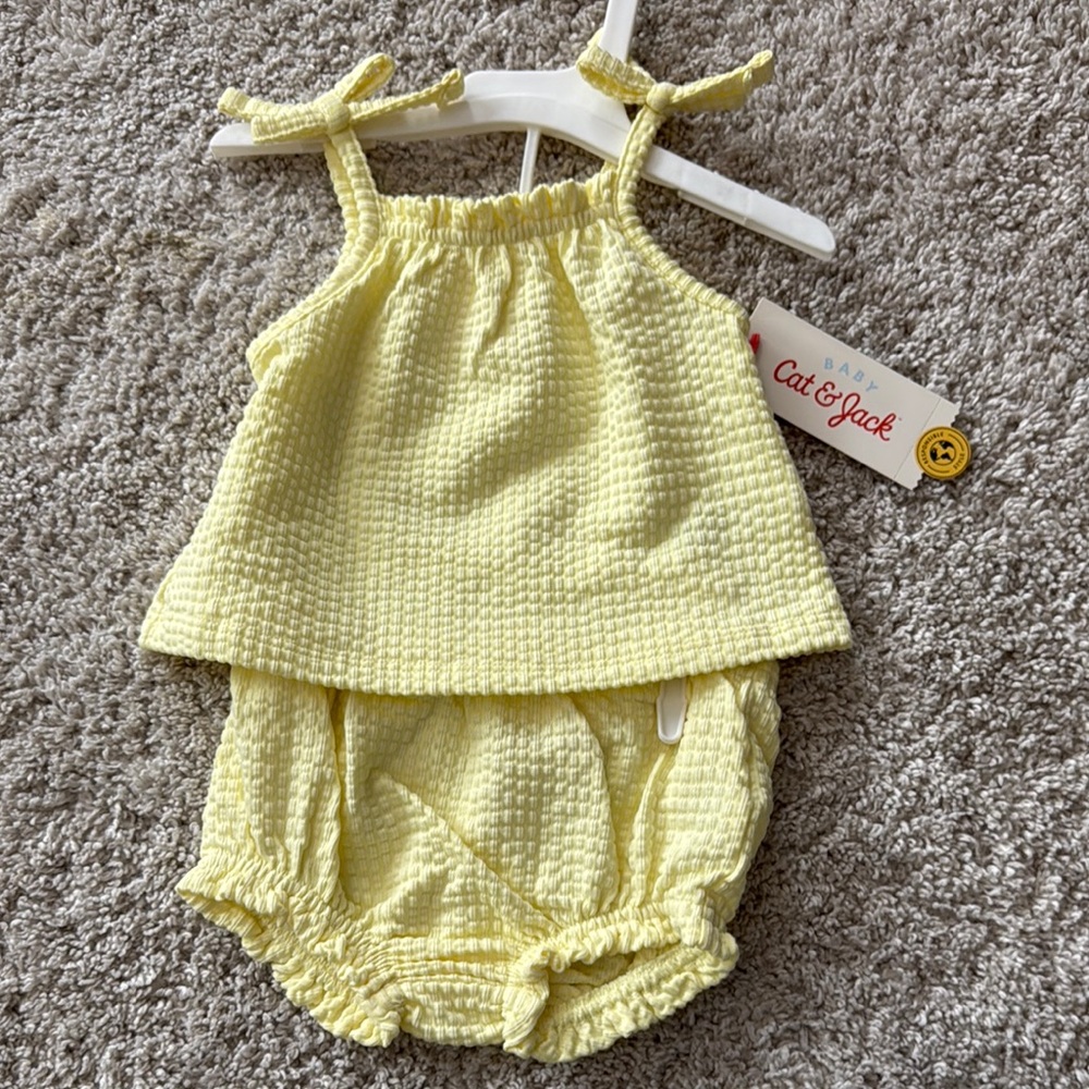 Cat & Jack Yellow Baby Outfit